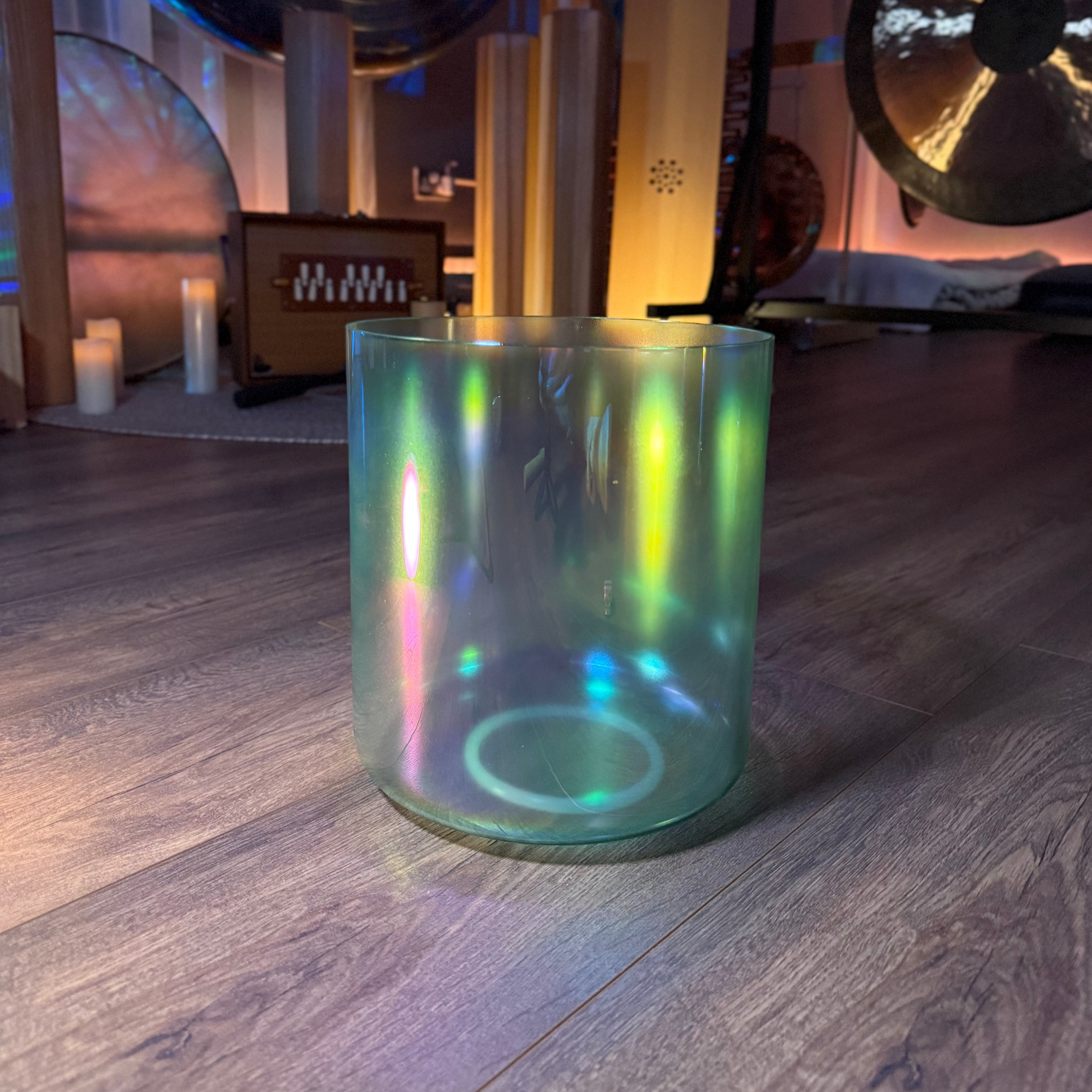 Aura Bowl - Sage Mist Crystal Singing Bowl (8.25", F3)