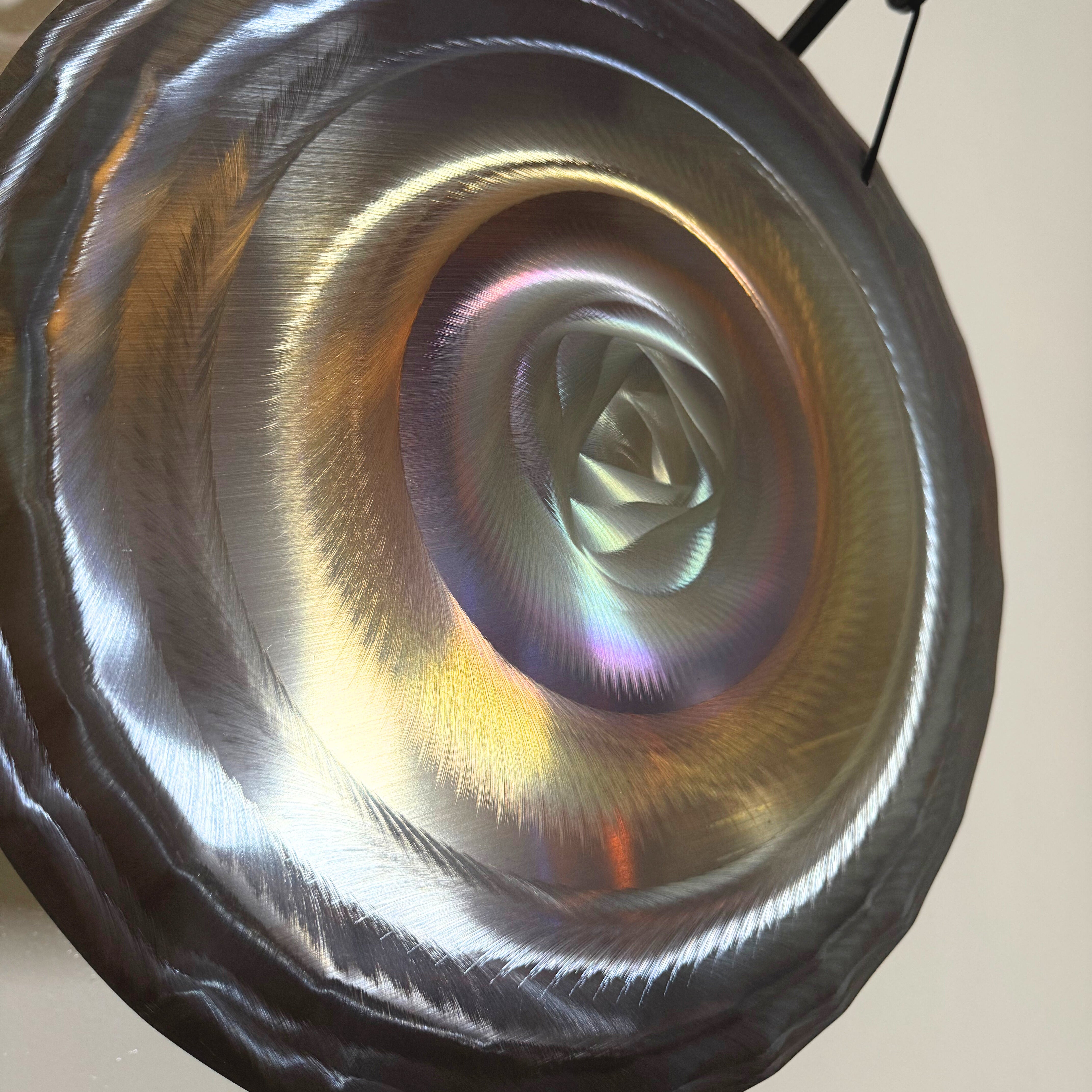 Grotta Sonora 15″/40cm Nickel Silver Handheld Gong (Rose)