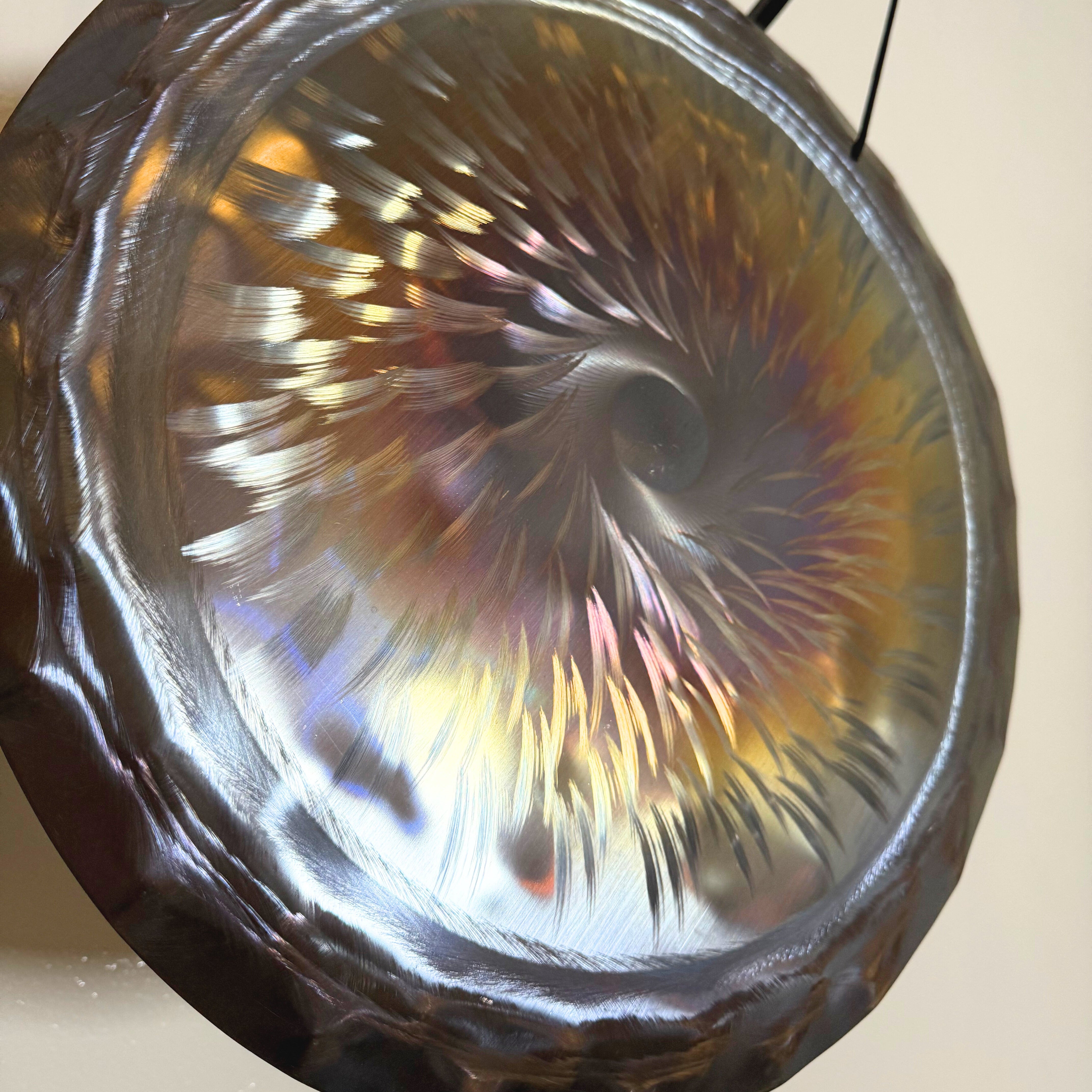 Grotta Sonora 15″/40cm Nickel Silver Handheld Gong (Vortex)