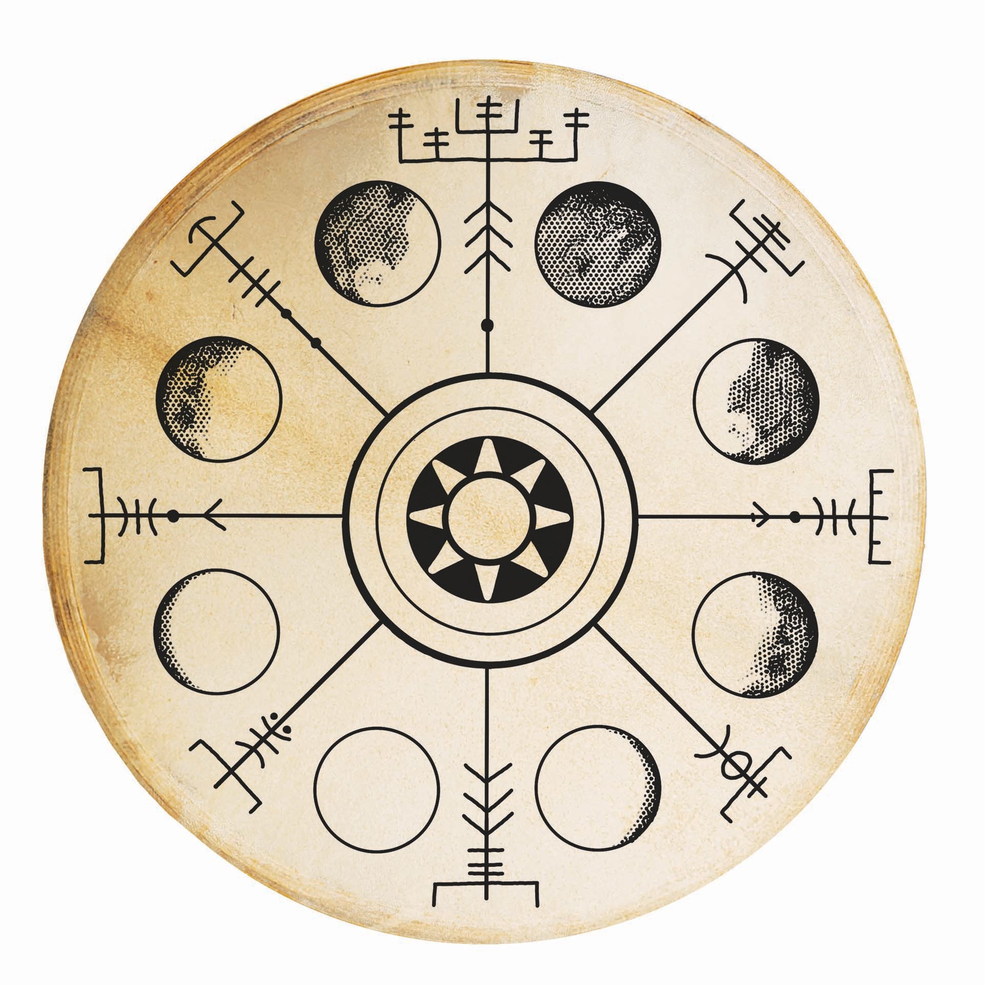 Shaman drum Vegvísir - Goat 50cm
