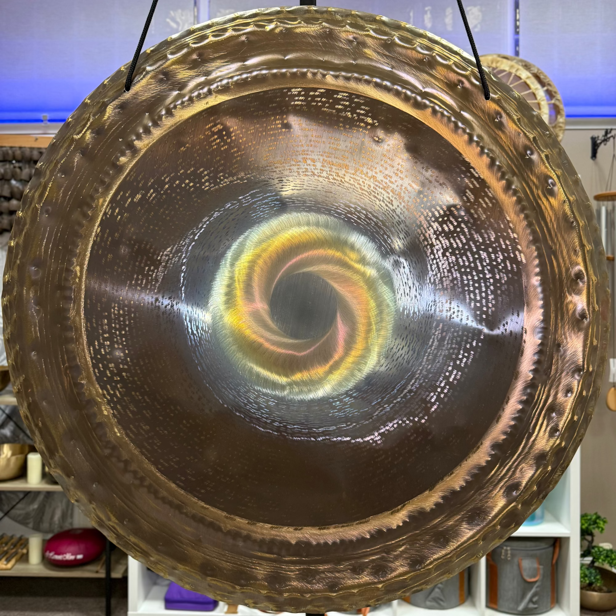 Grotta Sonora - 32”/80cm Nickel Silver Gong (Golden Purple Swirls)