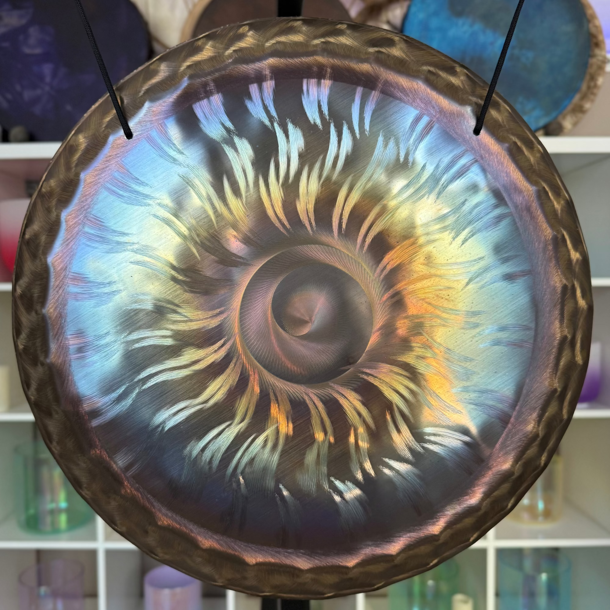 Grotta Sonora - 15" Nickel Silver Gong (Blue Flame)