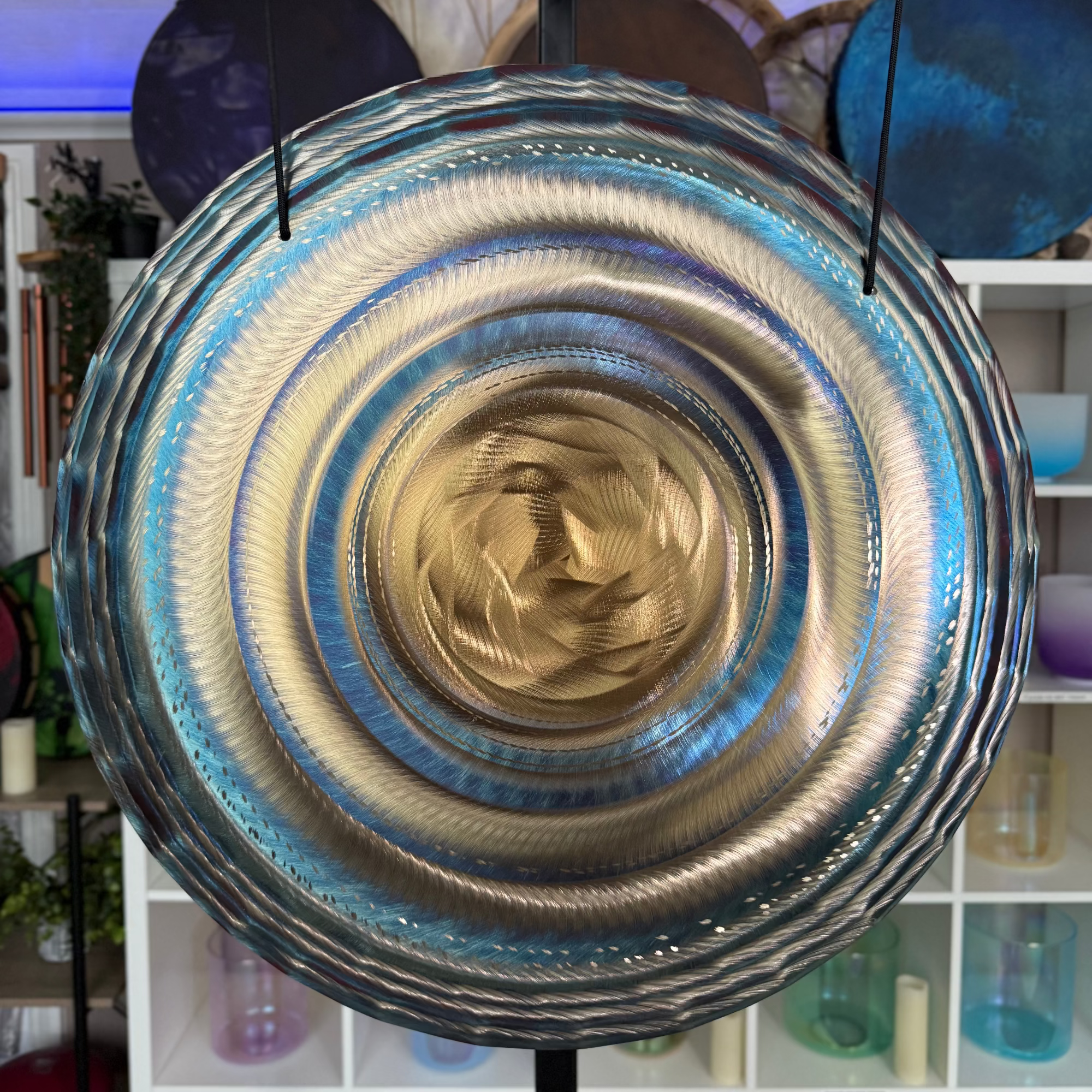 Grotta Sonora - 19"/48cm Handheld Gong (Frozen Silver)