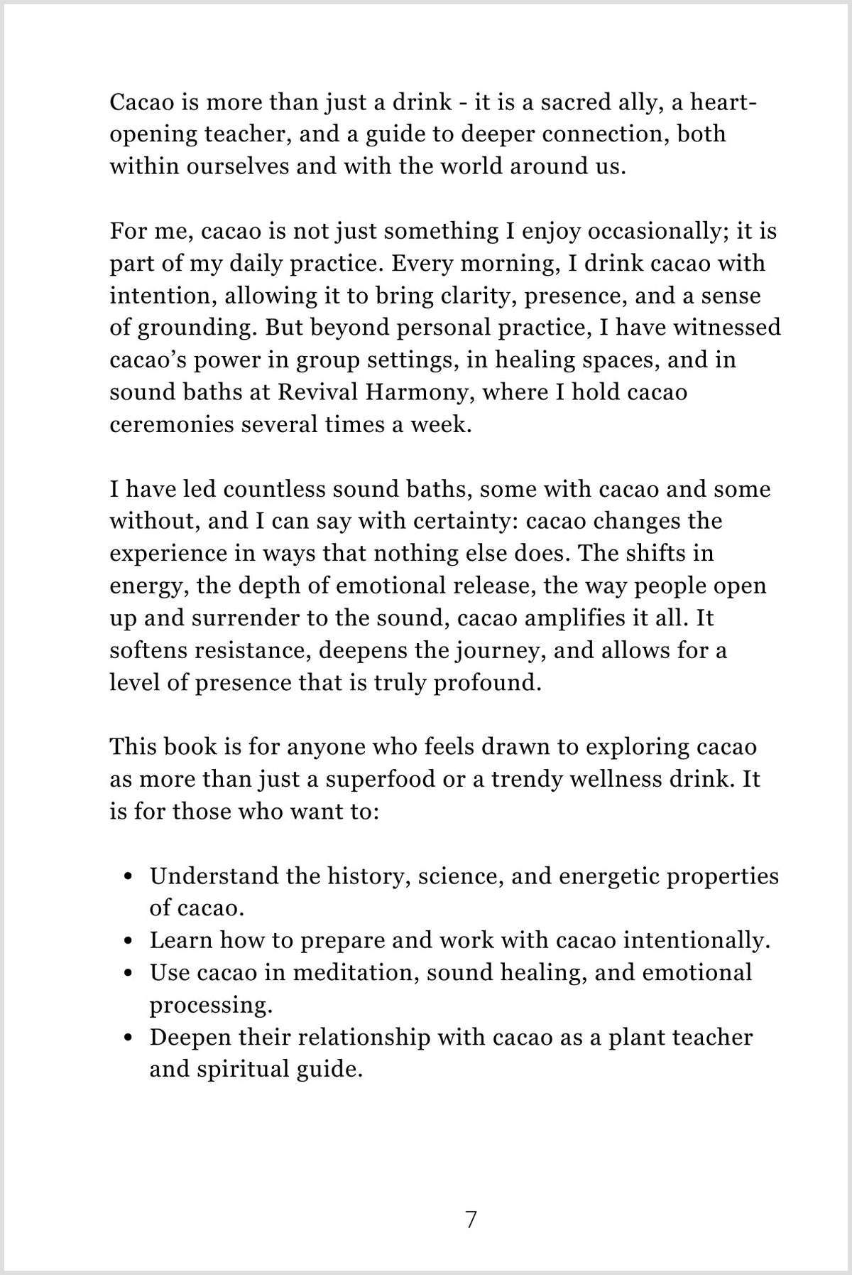 Opening page of the introduction, The Path of Cacao