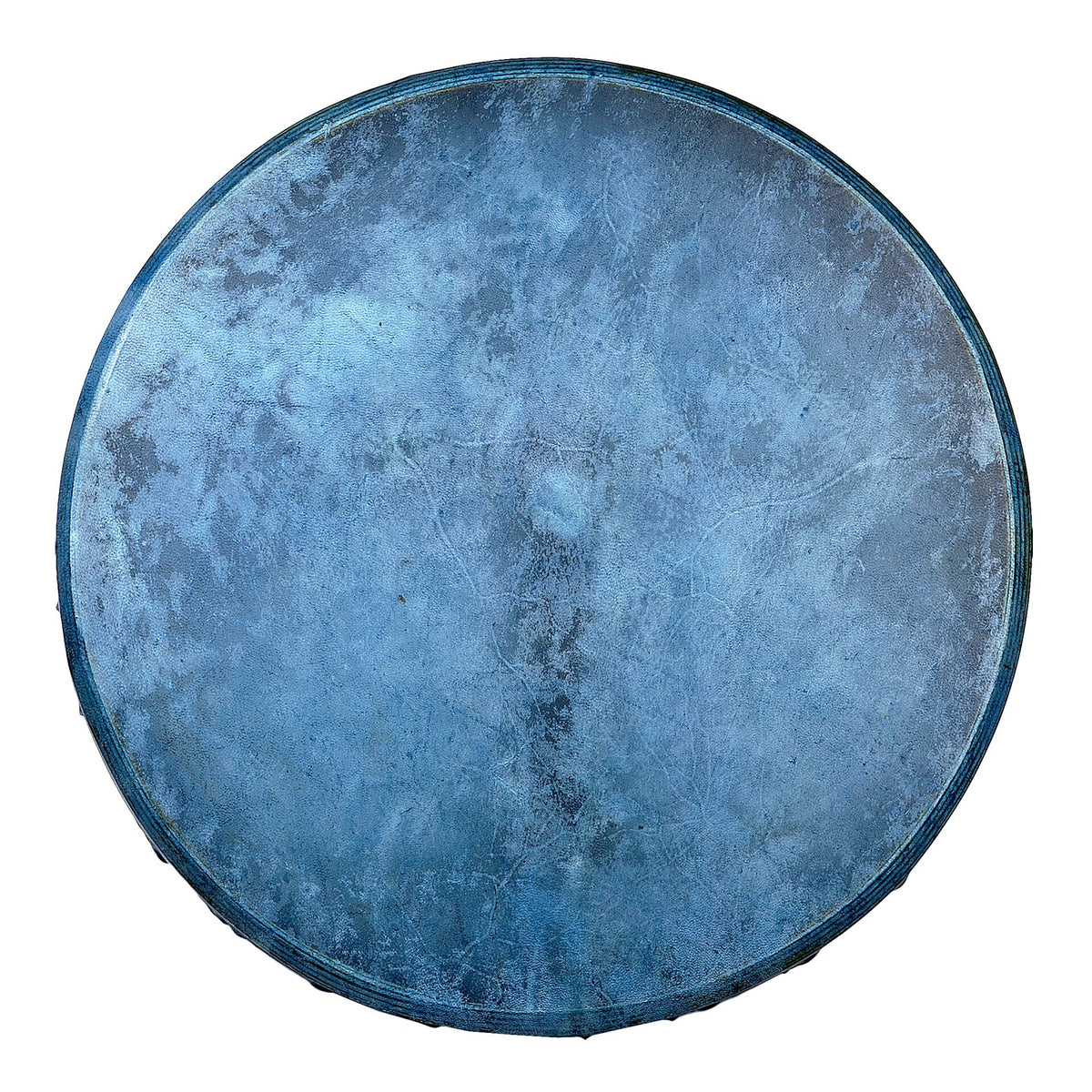 Blue goatskin shaman drum, 50cm round